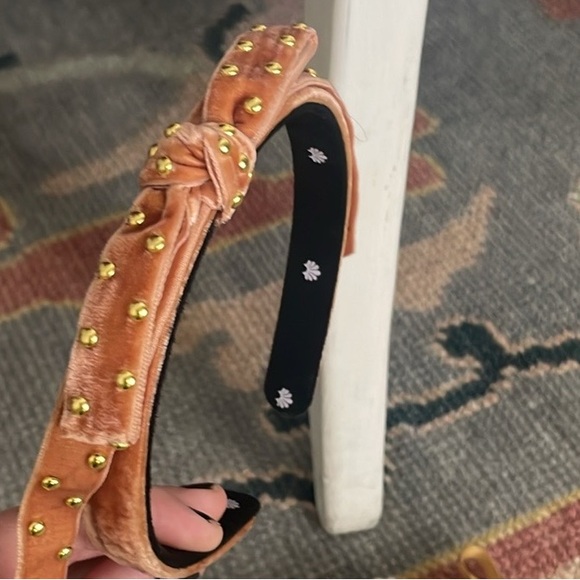 Lele Sadoughi Bardot velvet beaded headband - Picture 8 of 10